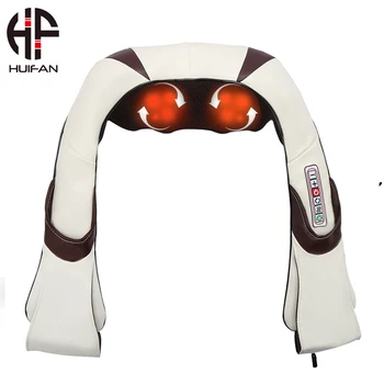 

HUIFAN Shiatsu Neck & Back Massager with Heat Handheld Deep Tissue Muscle Massager for Car and Home Use