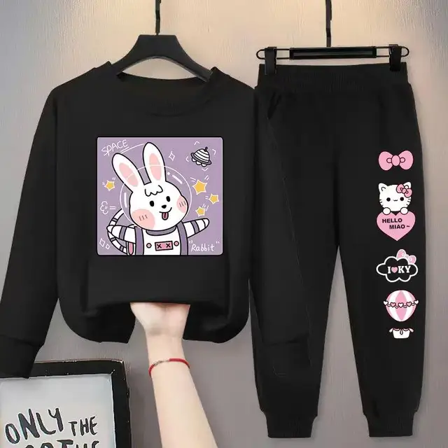 2022 New Children Girls Clothes Sets Autumn Spring Long Sleeve Sweater + Pants Fashion Kids Clothing Suits Boutique Tracksuit A2