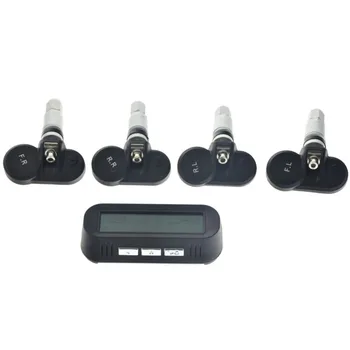 

With 4pcs Internal Sensor Tire Pressure Monitor Accessories Solar Power Car