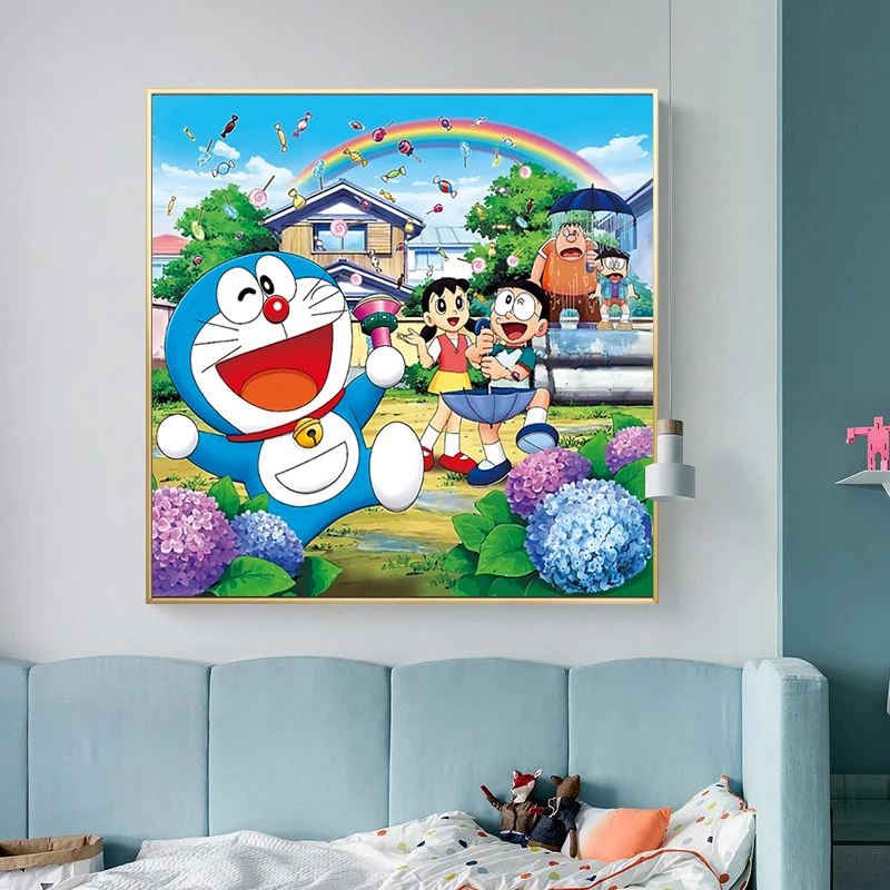 Cartoon cat Cross Stitch Kits 11CT Printed Pattern DIY Decoration for Home Cat Cross-Stitching Children's room Home Wall Decor