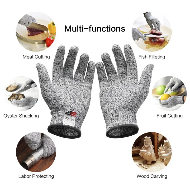 Защитные перчатки из нержавеющей стали, анти-порезные перчатки, защищенные от порезов, устойчивые к ногам, Проволочная металлическая сетка, для кухни, мясника, устойчивые к порезу
