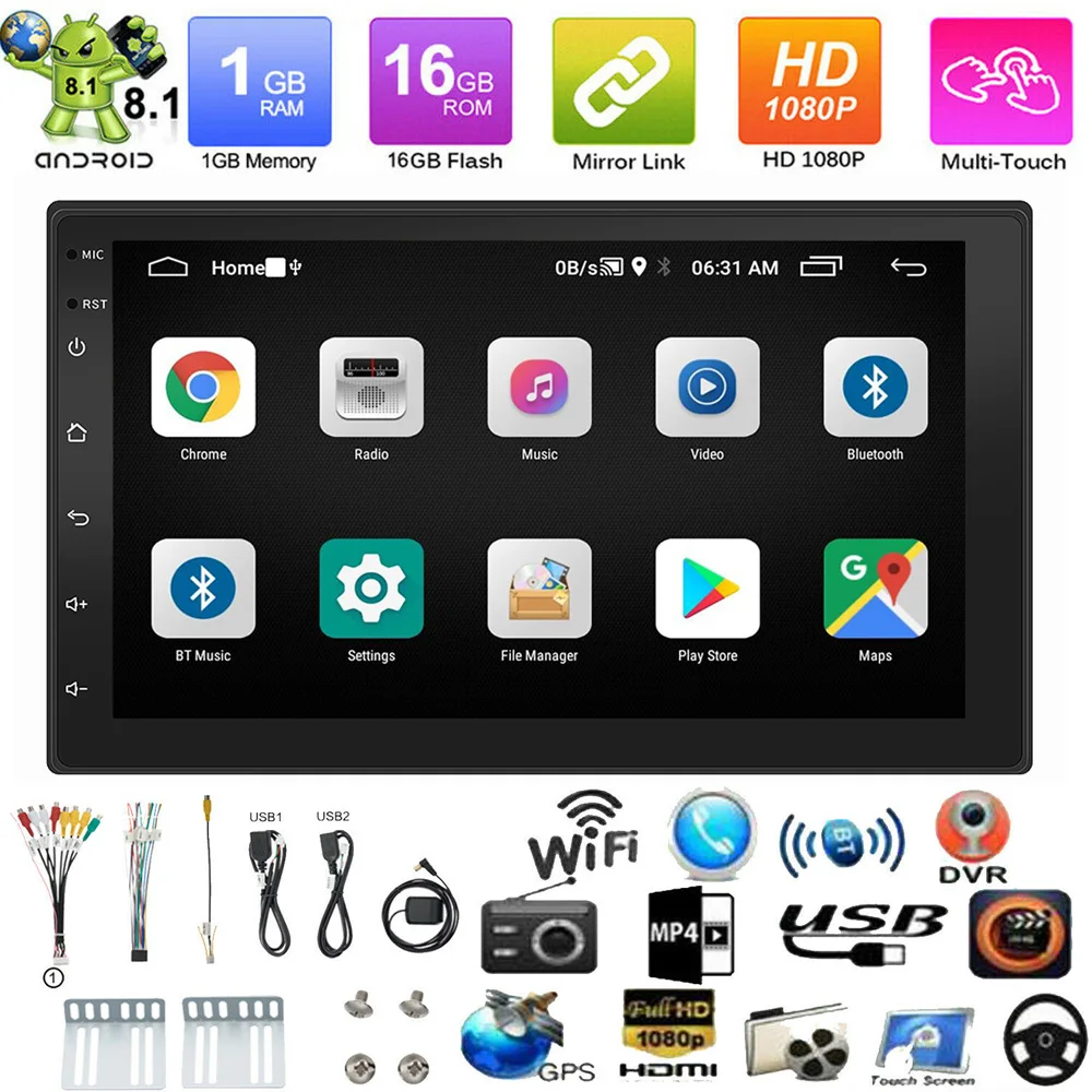 Автомобильный плеер MP5 с сенсорным экраном 7 &quot 2 Din HD Bluetooth FM радио USB/TF AUX камера