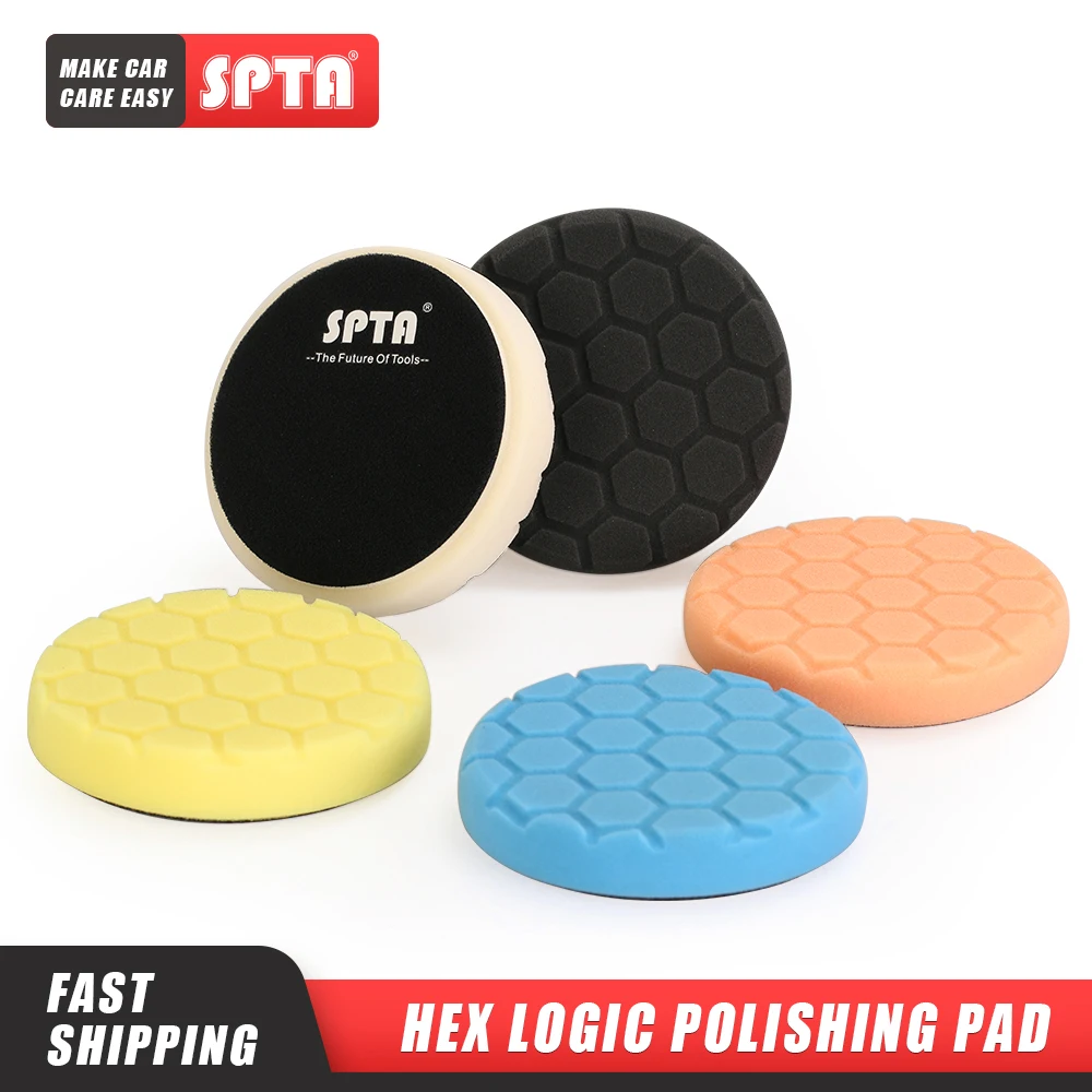 Sale Car-Polisher Buffing-Pads Hex-Logic-Polishing-Pads Dual-Action SPTA 180mm 165mm 165mm EqVLJ6ge