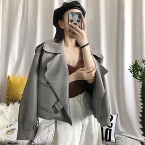 Image 2 - Woman Coats Natural Sheepskin Leather Fashion Female Jackets Long Sleeves Real Leather Sheepskin Short Overcoat Special Sale