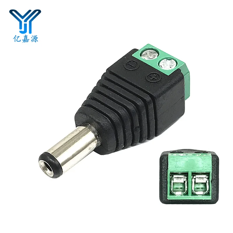 

DC Plug DC Public Power Connector 2.1 Size Press-Fit DC Adapter End 12V Power Supply Plug Monitor LED