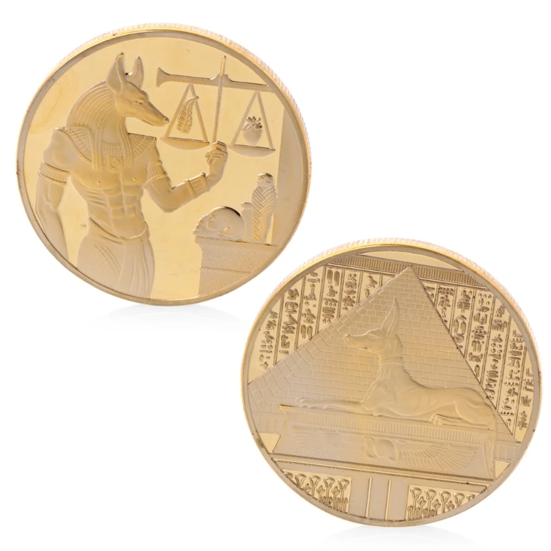 Позолоченные весы египетская Пирамида памятный вызов монеты сувенирная коллекция
