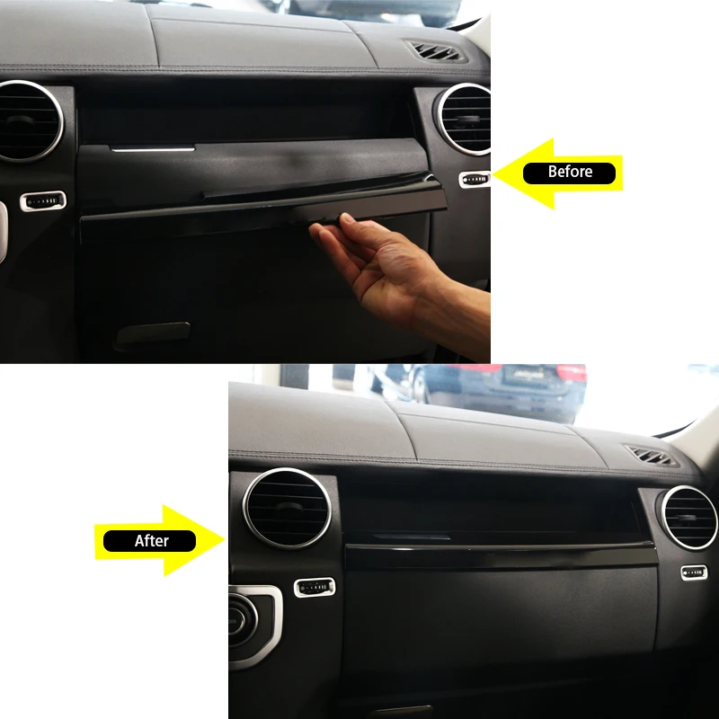 1 шт. для Land Rover Discovery 4 LR4 2010- ABS салона автомобиля бардачок молдинги крышка отделка Аксессуары