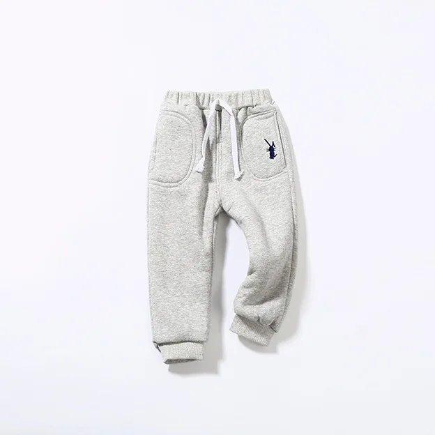 Зимние штаны для девочек Теплые вельветовые плотные детские штаны детские спортивные штаны для детей от 1 до 10 лет хлопковые брюки для малышей - Цвет: Grey Rabbit
