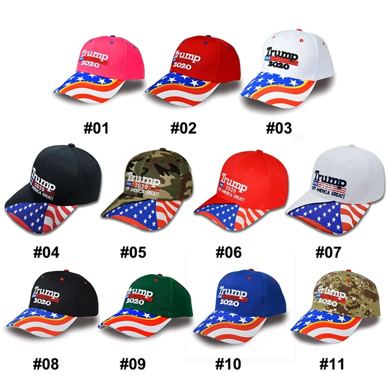 

11 color Sport Cap Camouflage USA Flag Baseball Cap Make America Great Again Snapback President Hat Embroidery