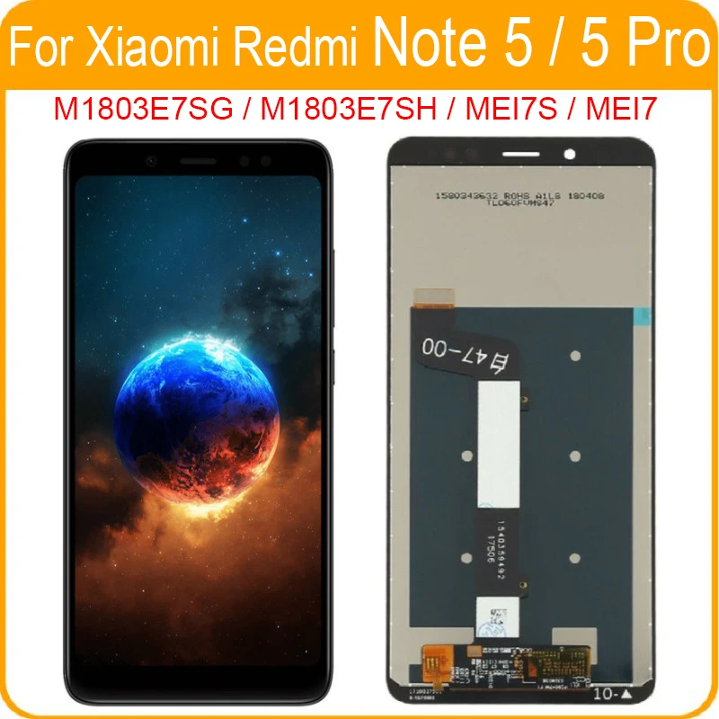 ЖК-дисплей для Xiaomi Redmi Note 5 M1803E7SG M1803E7SH дисплей с сенсорным экраном и дигитайзером в