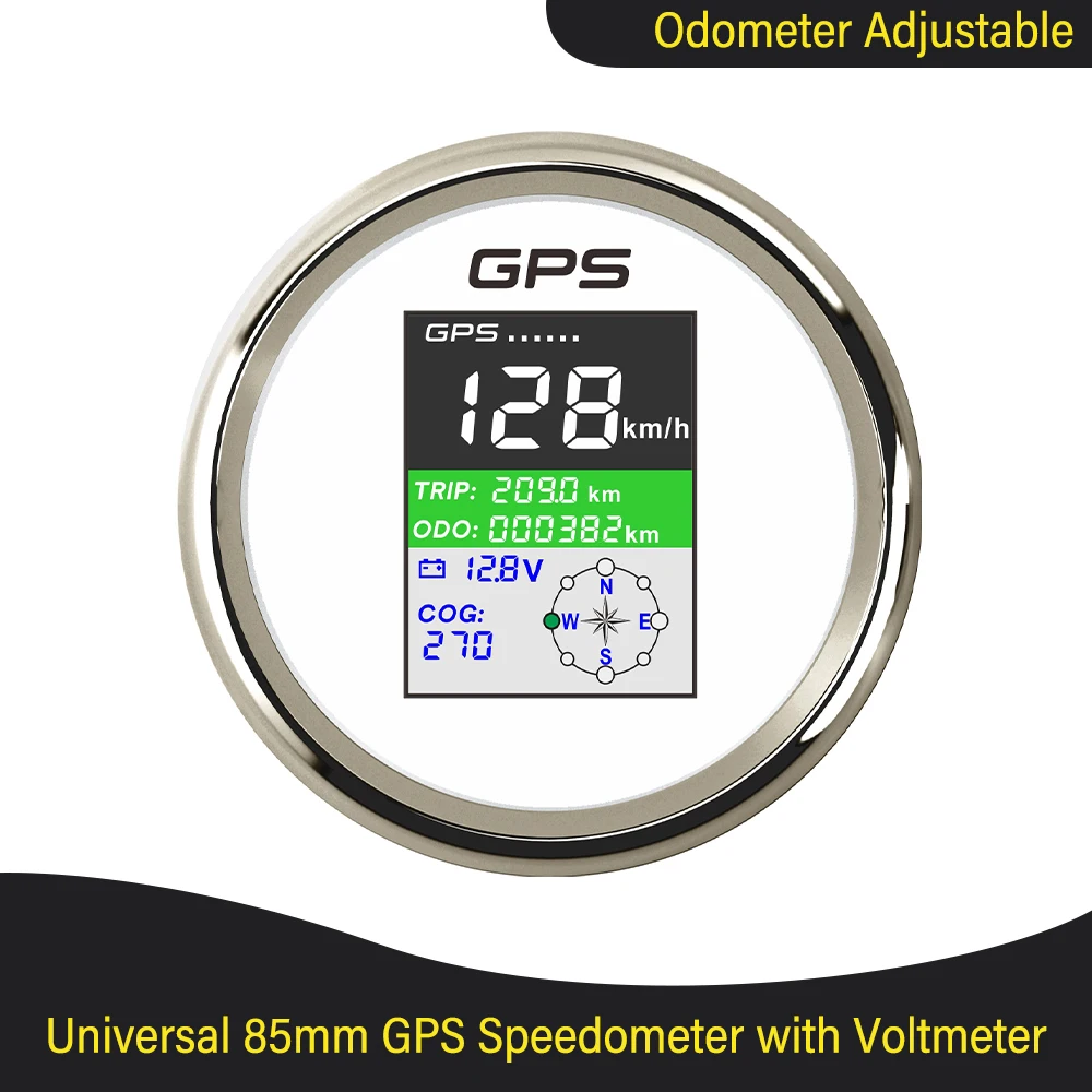 

GPS Спидометр, цифровой спидометр, 85 мм, 9-32 В, С GPS-антенной