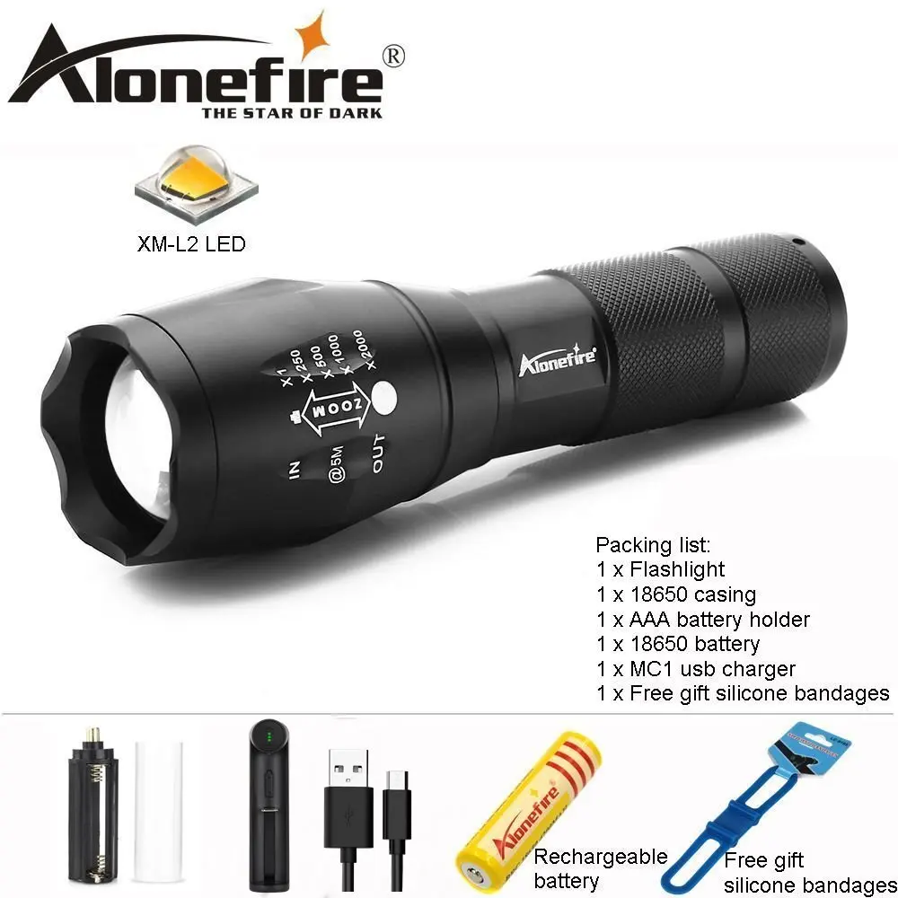 AloneFire E17 светодиодный фонарик ультра яркий фонарь CREE XML2 светодиодный велосипедный фонарь 8000лм зум светодиодный фонарь для путешествий 18650 - Испускаемый цвет: Option D