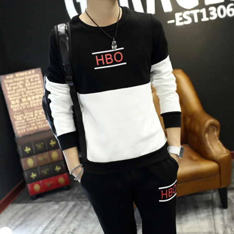 

2019 Korean-style MEN'S Sweater Crew Neck Advertising Shirt Tops Couples Hoodie Group Clothes Business Attire