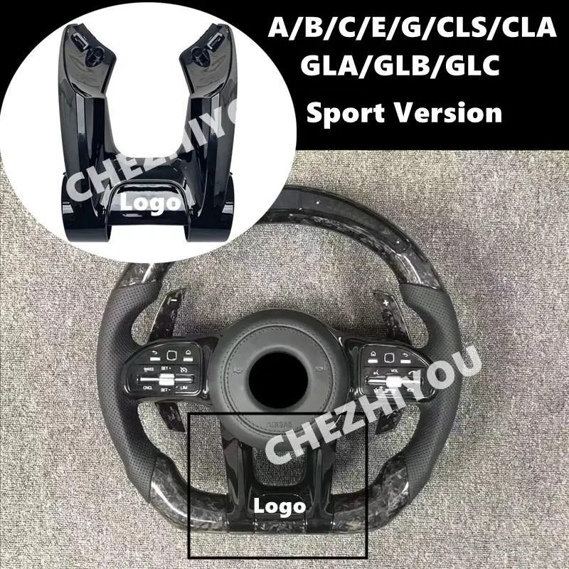 

For AMG Steering Wheel Cover Trim for Mercedes Benz A/B/C/E/S Class CIA GLA GLB GLC W177 W247 W205 W213 X253 W222 Sport Version