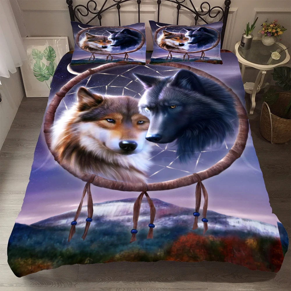 BEST.WENSD животного king size комплекты одеял 2/3 шт./компл. в богемном стиле коричнево-серый цвет фона постельных принадлежностей класса люкс в стиле «Ловец снов»; постельные принадлежности
