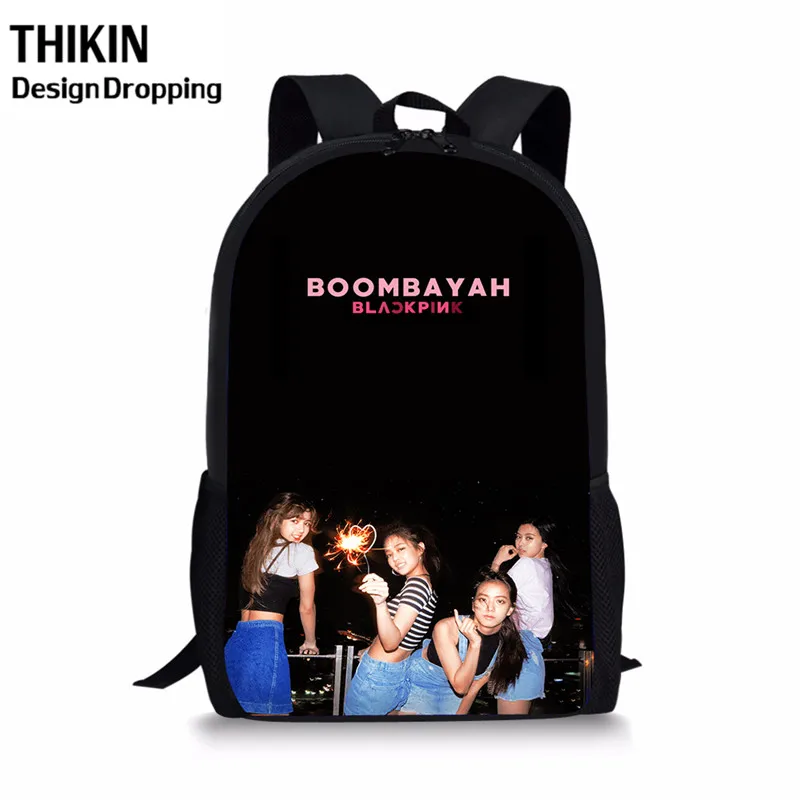THIKIN BlackPink Jisoo Rose Lisa, дорожный рюкзак для девочек-подростков, модные женские рюкзаки, школьные сумки Kpop Star - Цвет: 30