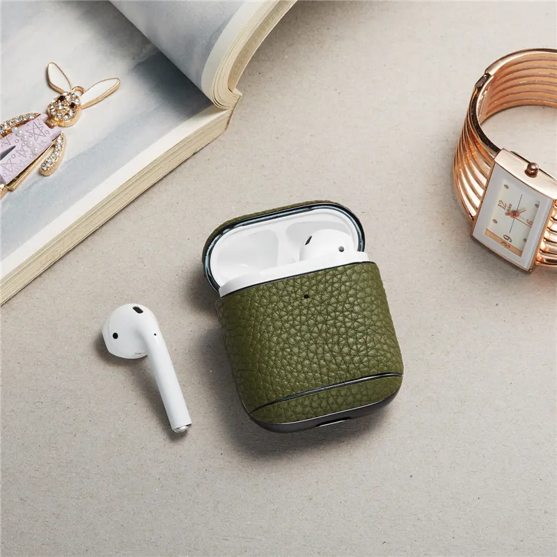 Для Apple AirPods 1/2 кожа и PC наушники защитный чехол Bluetooth беспроводные чехлы для наушников зарядная коробка противоударные сумки