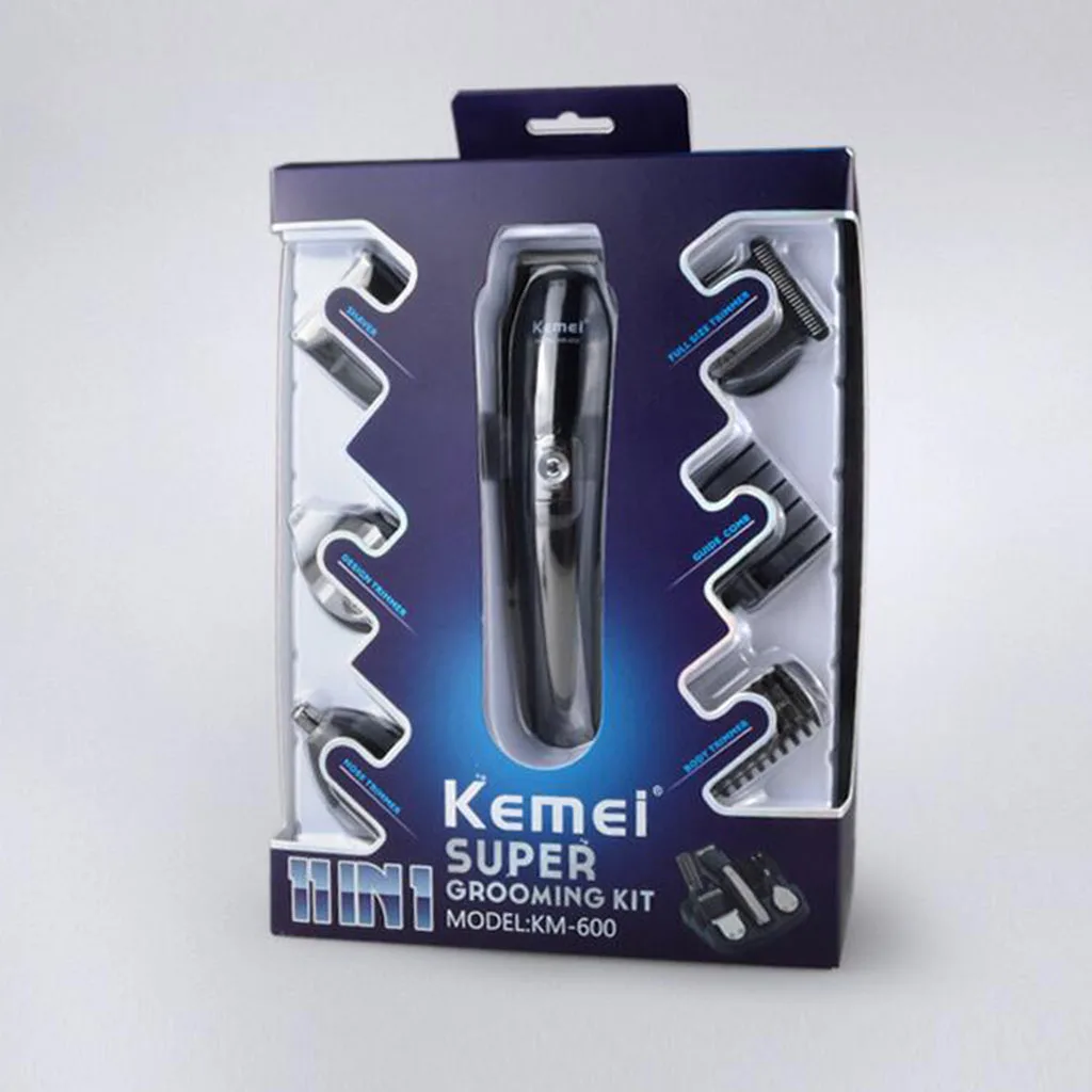 Kemei 11 in 1 Men's Multifunction Electric Hair Clipper Professional Rechargeable Trimmer Hair Cutting Grooming for Men Adult