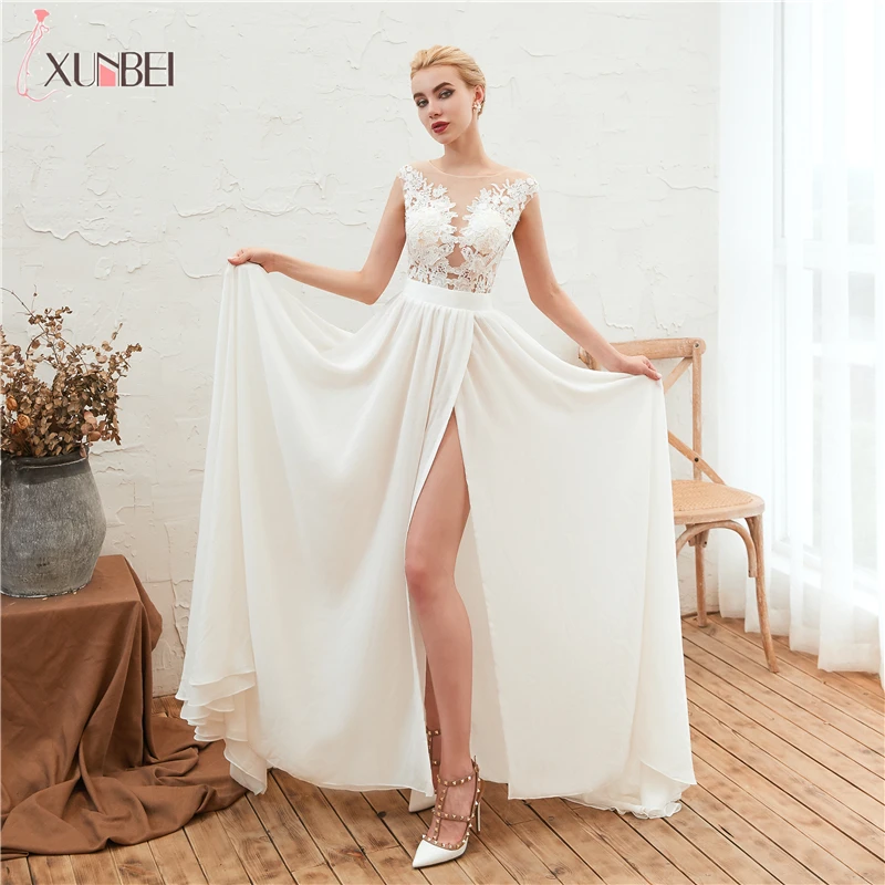 

Vestidos De Novia Boho Wedding Dresses Mariage O-neck Bridal Gown Vestidos De Noiva Real Photos CPS1309