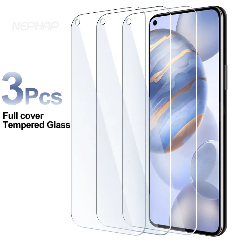 3 pçs cobertura completa de vidro temperado para honra 20 30 9 8 10 lite protetor de tela para honra x10 pro 7a 7c 7s 7x película de vidro protetor