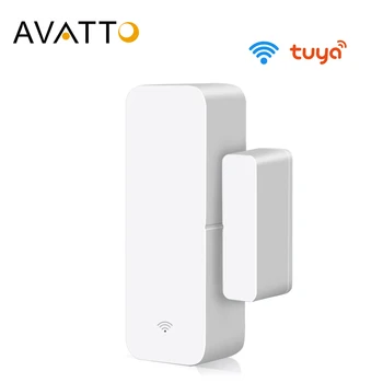AVATTO-Sensor de puerta con WiFi, detector de apertura/cierre inteligente, con aplicación Smart Life, compatible con Alexa y Google Home, para el hogar