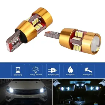 

2Pcs 12V T10 W5W 3014 27SMD Canbus Car LED Lights Width Decoding Lamp Bulbs Car Inner Reading Illuminating Light