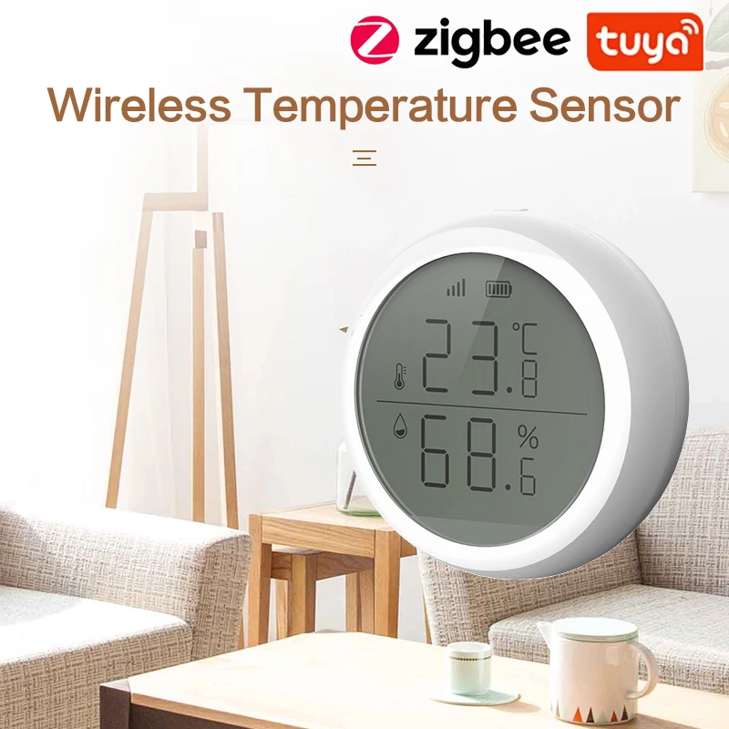 Tuya Zigbee Temperature And Humidity Sensor With Battery Home Automation Scene Security Alarm ...