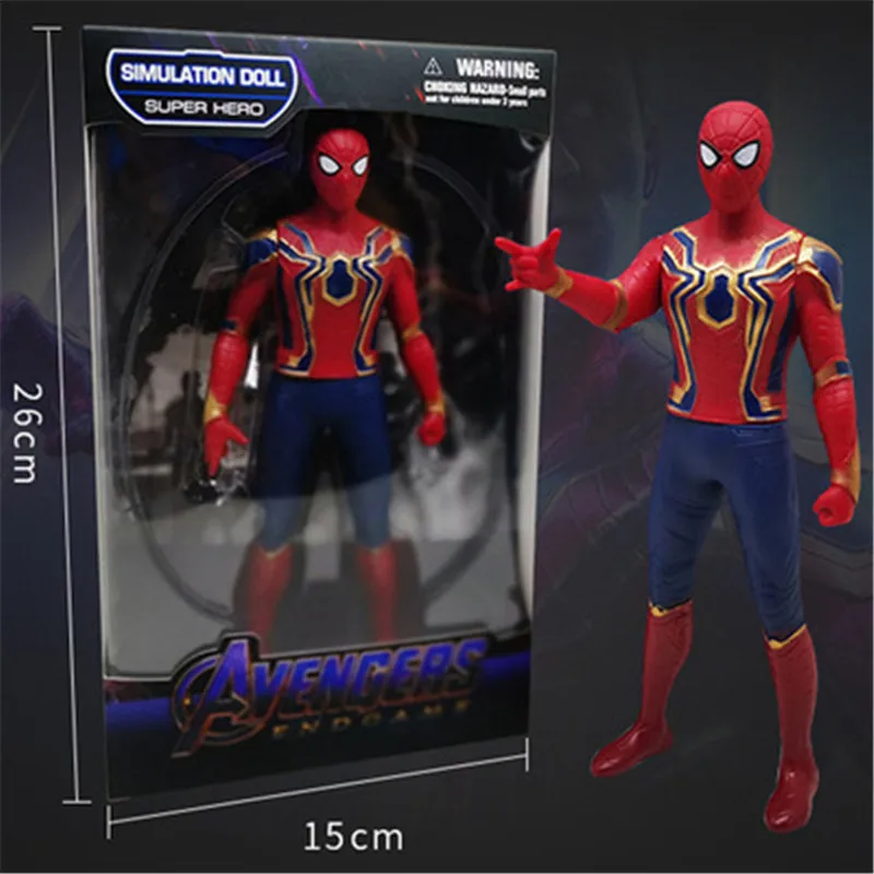 Экшн фигурки Marvel Мстители Человек паук Железный человек Халк Черная пантера