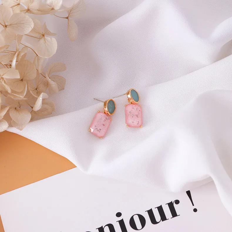 Простые корейские милые розовые серьги в форме сердца для девочек, серьги-капли с бантом для принцессы, для женщин, модные ювелирные аксессуары - Окраска металла: 27