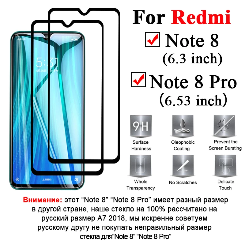 Защитное стекло для Xiao mi Red mi Note 8 T 8 Pro xiomi Red mi Note8 T8 8pro Note8pro защитная пленка из закаленного стекла 9h