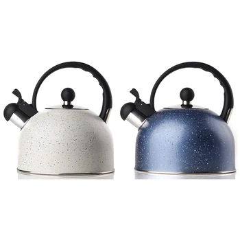 

Whistling Tea Kettle, Stainless Steel Teapot for Stove Top, Induction Stone Coffee Kettle with Anti-Hot Handle