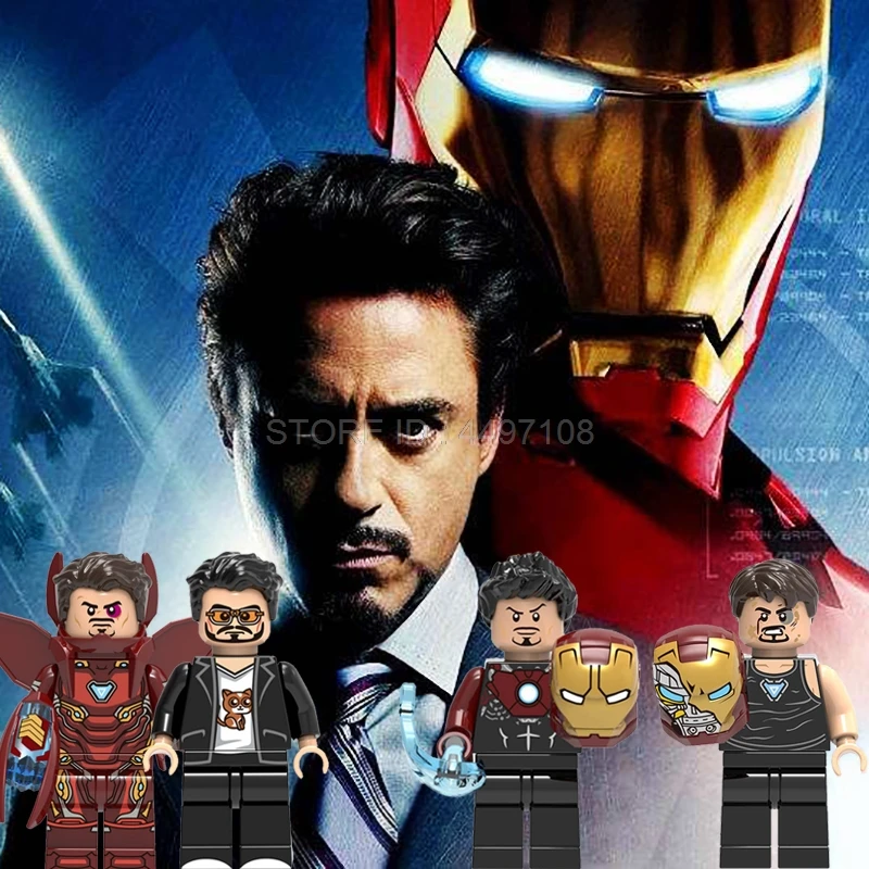 

Blocks Tony Stark Pepper Potts Set Figures Captain America Marvel Avengers Iron Man Thanos Hulk IronMan SpiderMan in Blocks Toys