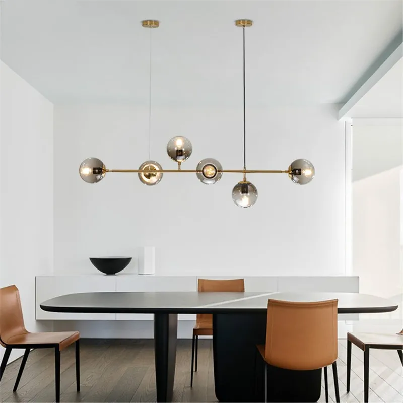 

Nordic GLass Molecular Pendant Lights Restaurant Living Room Dining Room LED Pendant Lamp Home Deco Light Fixtures Hanging Lamp