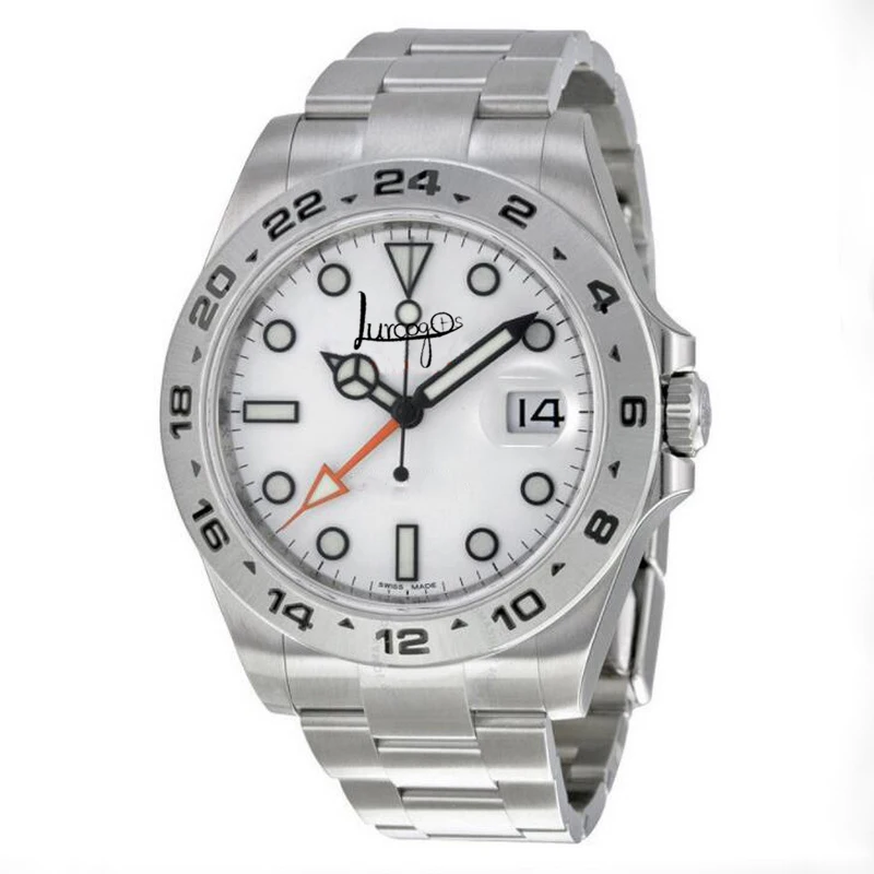 

6 style Luxury watch men 40mm EXPLORER â…¡ automatic mechanical sweeping OYSTER PERPETUAL DATE U1 factory AAA Self wind box