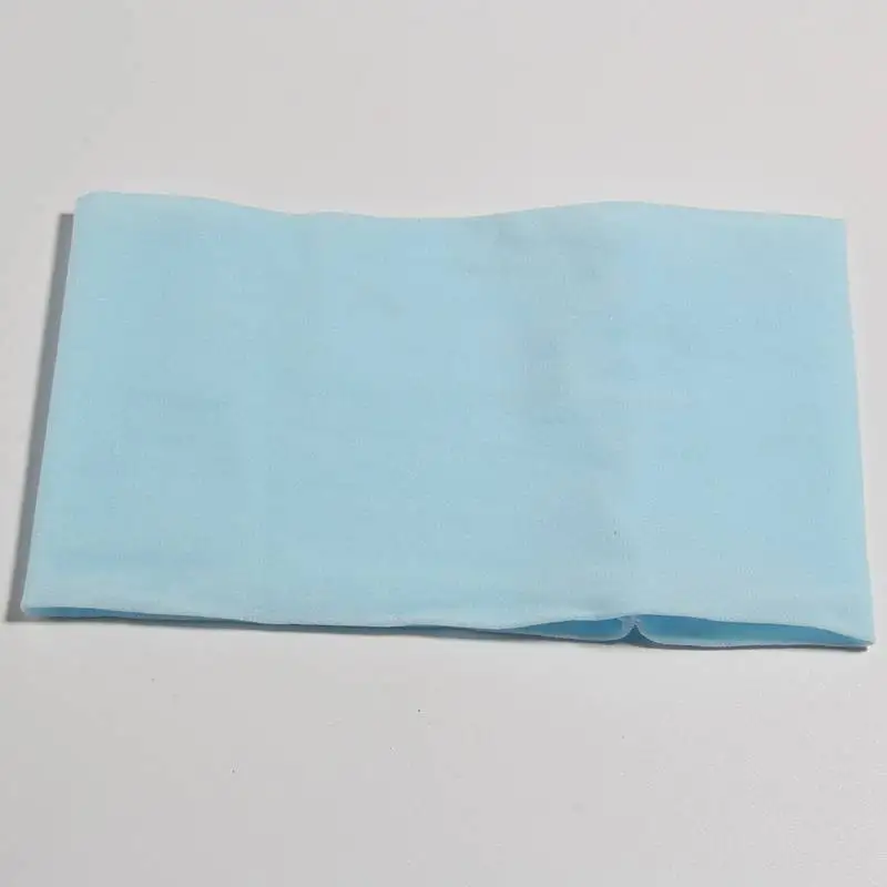 Blue 5 шт., 9*15 см, модная эластичная нейлоновая повязка на голову, мягкие, крепкие, Эластичные аксессуары для волос для детей, тюрбан для девочек, повязка на голову - Цвет: Blue