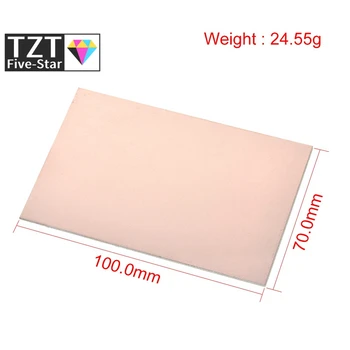 

Fr4 Pcb 7x10cm 7*10 Single Side Copper Clad Plate Diy Pcb Kit Laminate Circuit Board