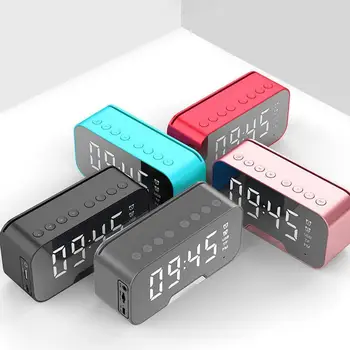 

Blue Tooth Clock 3 d surrounding Wireless bluetooth mini clock sound speakers subwoofer portable mobile small J3C6