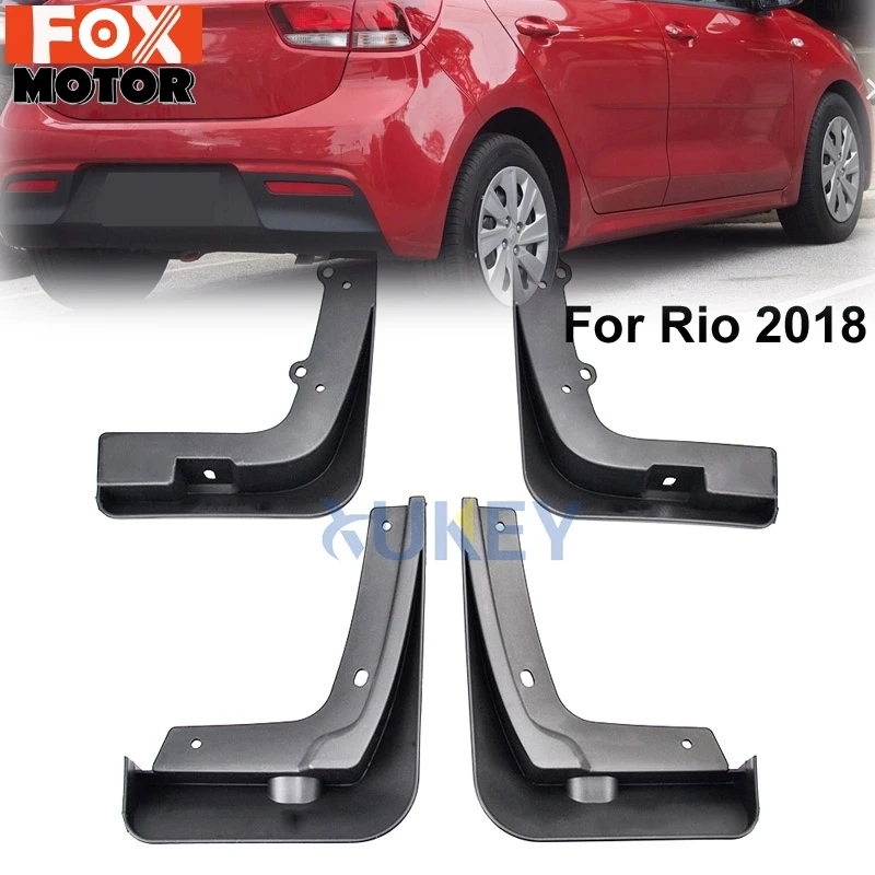 Set Molded Car Mud Flaps For Kia Rio 2017 2018 2019 YB Hatchback