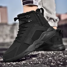 Г. Новая зимняя хлопковая обувь больших размеров зимние Бархатные ботинки трендовые теплые рабочие ботинки с высоким берцем в британском стиле, мужская обувь