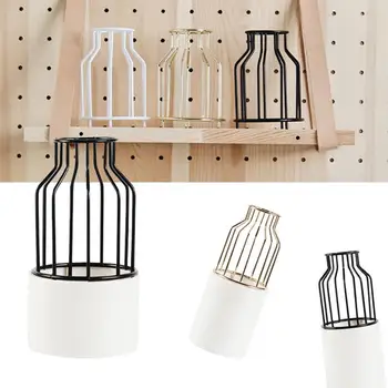 

Flower Stand Geometric Ceramic Flower Pot Rack Flower Pot Beautiful Metal 2PCS/Set Home Decor Potted Plant