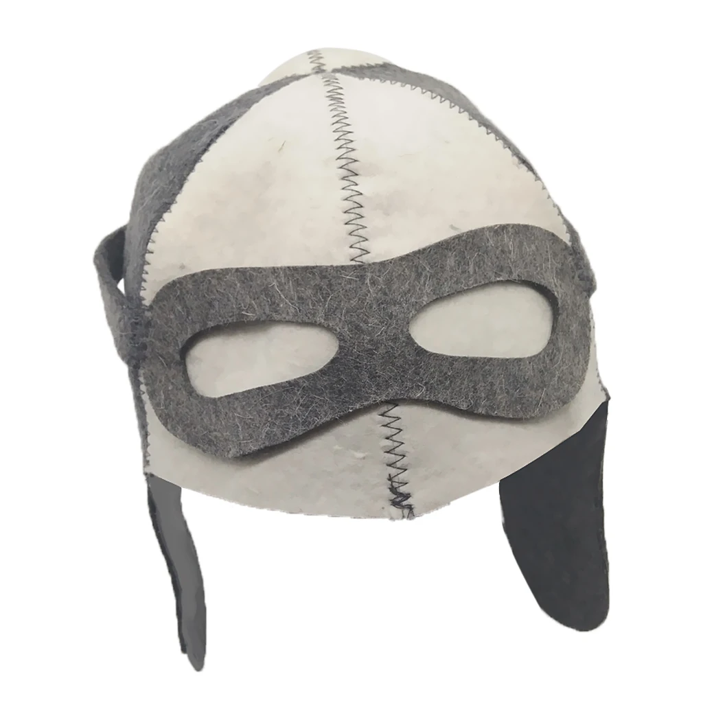 100% Natural Wool Felt Sauna Hat Russian Banya Cap Bath House Hat Head Protection Embroidered Leaves Pattern for Shower Unisex 5