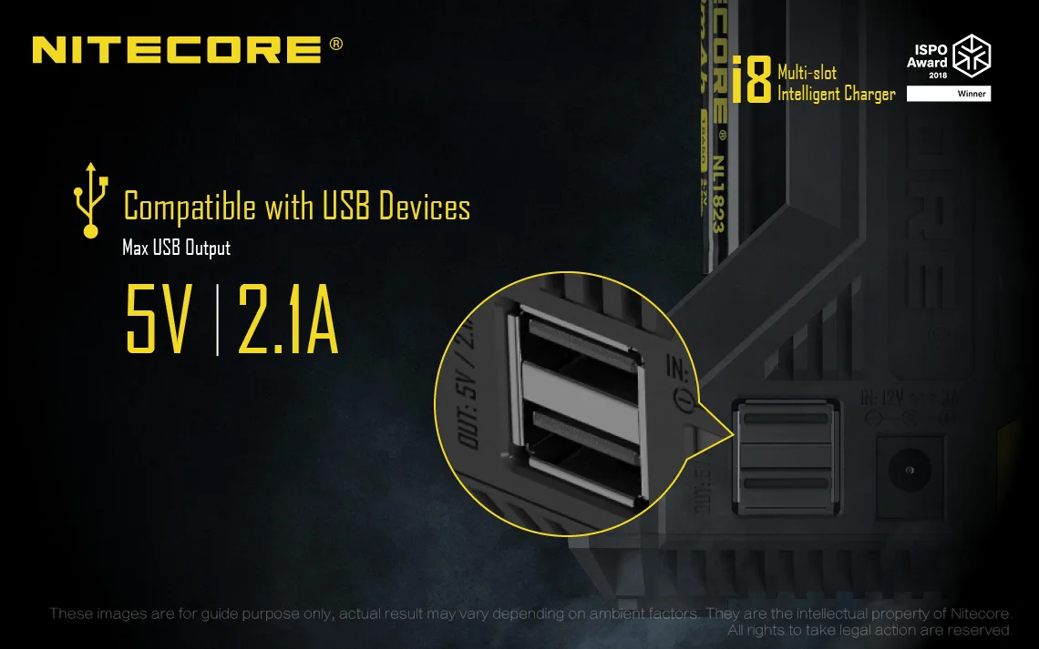 Оригинальное зарядное устройство NITECORE i8