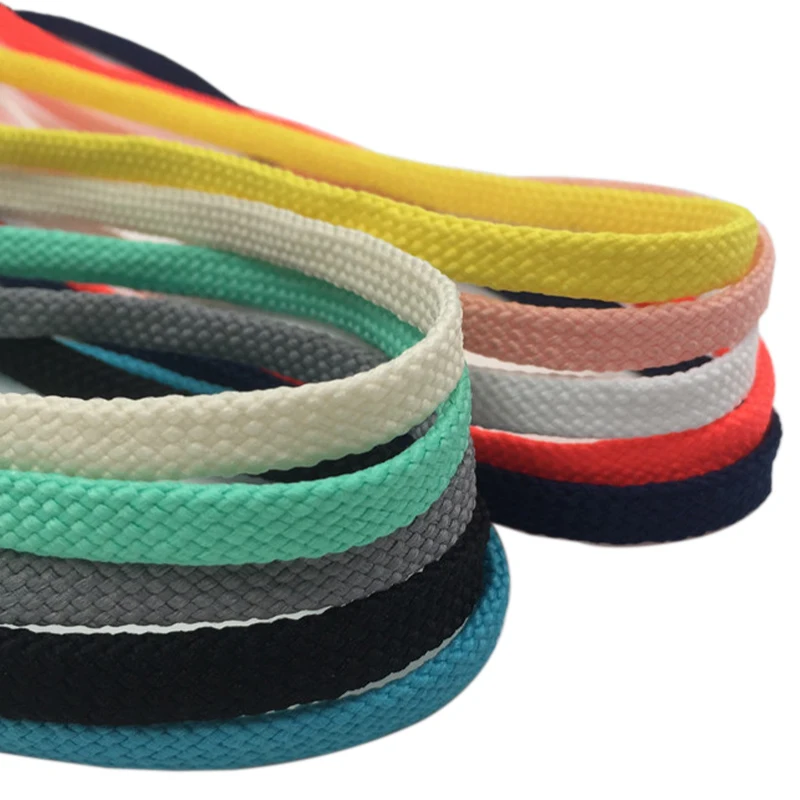 

Weiou 7mm Flat tubular shoelace styles Athletic Sports Sneakers Bootlace Multi Color polyester shoestring For NMD boots Custom