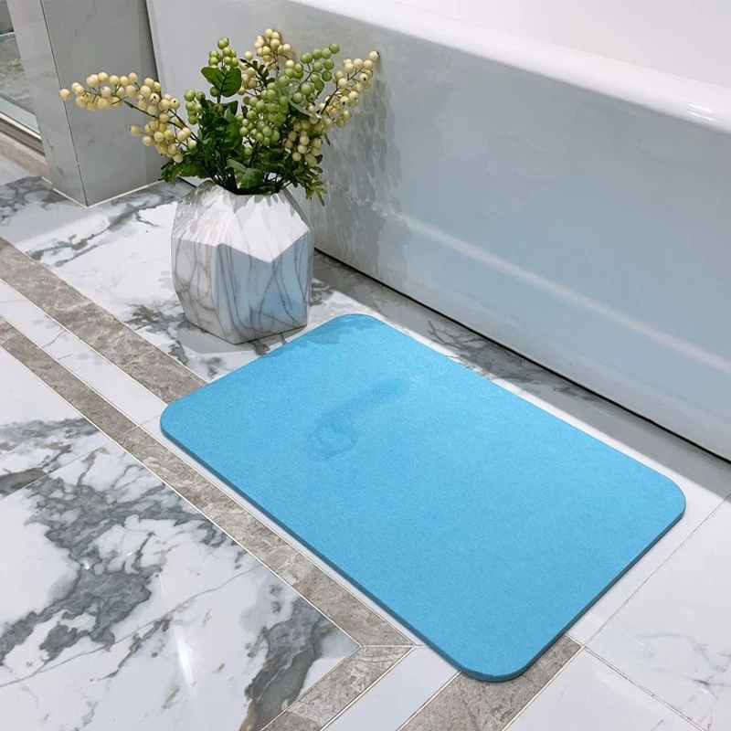 Anti-slip Mats Diatomite Bath Mat 300*400mm Fast Drying Toilet Rug