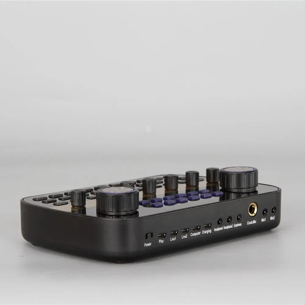V8-II Audio Mixer Sound Card Microphone Live
