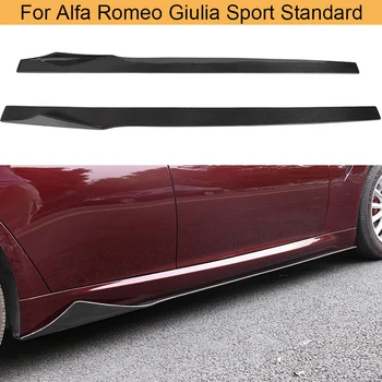

Car Side Skirts Body kits For Alfa Romeo Giulia Standard Sport 2017 - 2020 Side Door Bumper Skirts Extension Lip Carbon Fiber