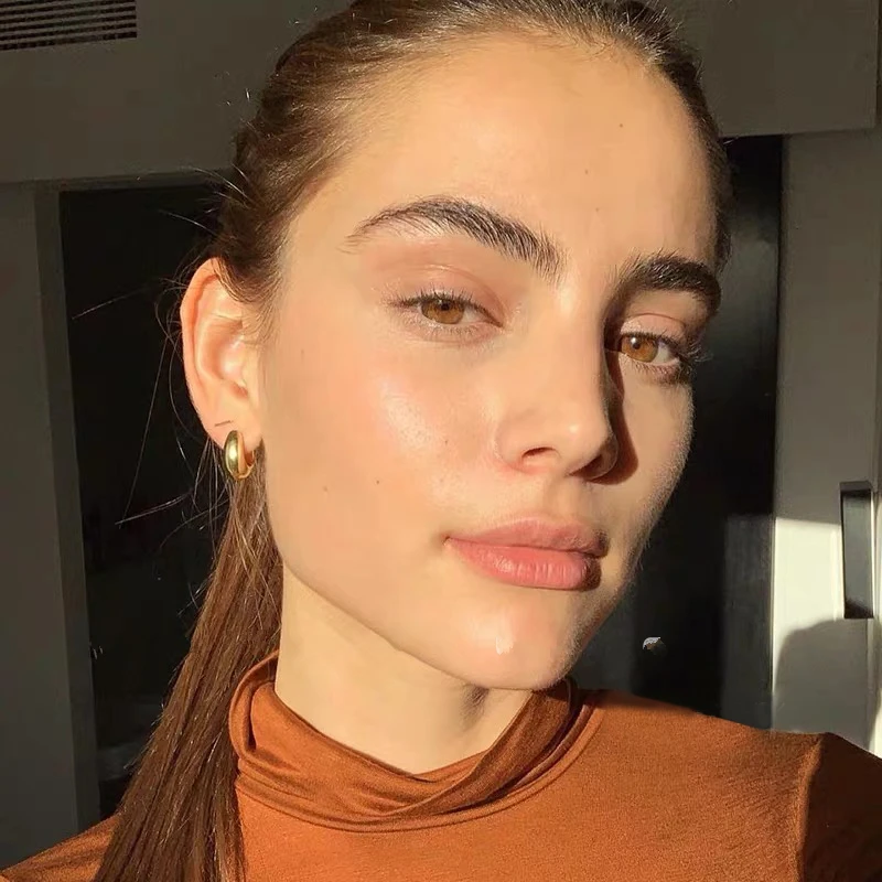 AOMU-2020-Simple-Chic-Brass-Metal-Gold-Hoop-Earrings-Vintage-Round-Circle-Twisted-Geometric-Earrings-for (3)