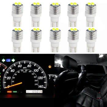 

WLJH 10x High Power W5W T10 Led Lamp 3030SMD Car Bulb Interior Dome Map Instrument Panel Cluster Gauge License Park Lights 12V