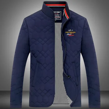 

2020 New Shark Brand Business Casual Male Outwear Hot Winter Men Long Sleeve Coats Loose Jacket Warm Cotton Clothing Zipper