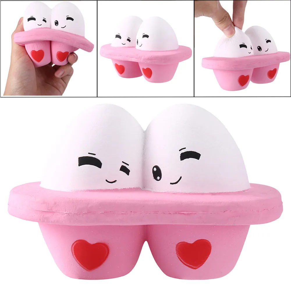 Kawaii Cartoon Cute Egg Squishy Slow Rising  Stress Reliever Toy decompression Slow rebound toy kids toys doll #B